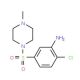 2-chloro-5-[(4-methylpiperazin-1-yl)sulfonyl]aniline - chemical structure image