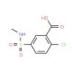 2-chloro-5-[(methylamino)sulfonyl]benzoic acid (CAS 68901-09-7) - chemical structure image