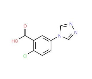 2-Chloro-5-[1,2,4]triazol-4-yl-benzoic acid - chemical structure image