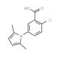 2-chloro-5-(2,5-dimethyl-1H-pyrrol-1-yl)benzoic acid - chemical structure image