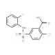 2-Chloro-5-(2-fluoro-phenylsulfamoyl)-benzoic acid - chemical structure image