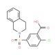 2-Chloro-5-(3,4-dihydro-1H-isoquinoline-2-sulfonyl)-benzoic acid - chemical structure image