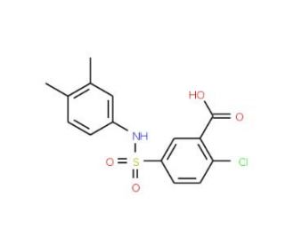 2-Chloro-5-(3,4-dimethyl-phenylsulfamoyl)-benzoic acid - chemical structure image