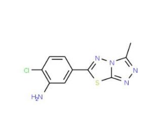 2-Chloro-5-(3-methyl-[1,2,4]triazolo[3,4-b]-[1,3,4]thiadiazol-6-yl)-phenylamine - chemical structure image