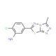 2-Chloro-5-(3-methyl-[1,2,4]triazolo[3,4-b]-[1,3,4]thiadiazol-6-yl)-phenylamine - chemical structure image