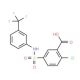 2-Chloro-5-(3-trifluoromethyl-phenylsulfamoyl)-benzoic acid - chemical structure image