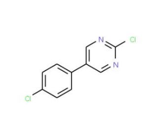 2-Chloro-5-(4-chlorophenyl)pyrimidine (CAS 27956-40-7) - chemical structure image