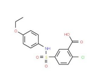 2-Chloro-5-(4-ethoxy-phenylsulfamoyl)-benzoic acid - chemical structure image