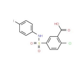 2-Chloro-5-(4-iodo-phenylsulfamoyl)-benzoic acid - chemical structure image