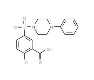2-Chloro-5-(4-phenyl-piperazine-1-sulfonyl)-benzoic acid - chemical structure image