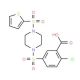 2-chloro-5-{[4-(thien-2-ylsulfonyl)piperazin-1-yl]sulfonyl}benzoic acid - chemical structure image