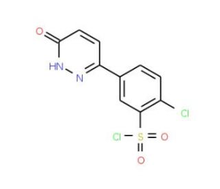 2-chloro-5-(6-oxo-1,6-dihydropyridazin-3-yl)benzenesulfonyl chloride - chemical structure image