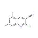 2-Chloro-5,7-dimethylquinoline-3-carbonitrile (CAS 917747-10-5) - chemical structure image