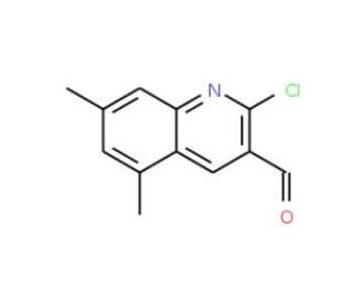 2-Chloro-5,7-dimethylquinoline-3-carboxaldehyde (CAS 482639-32-7) - chemical structure image