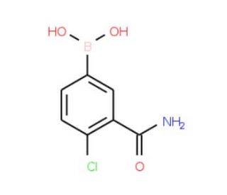 2-Chloro-5-boronobenzamide (CAS 871332-67-1) - chemical structure image