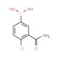 2-Chloro-5-boronobenzamide (CAS 871332-67-1) - chemical structure image
