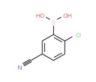 2-Chloro-5-cyanophenylboronic acid (CAS 936249-33-1) - chemical structure image