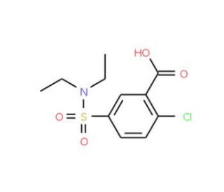 2-Chloro-5-diethylsulfamoyl-benzoic acid (CAS 62310-17-2) - chemical structure image