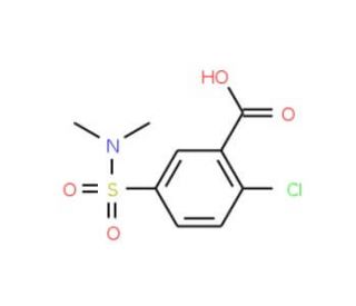 2-Chloro-5-dimethylsulfamoyl-benzoic acid (CAS 37088-27-0) - chemical structure image