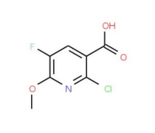 2-Chloro-5-fluoro-6-methoxynicotinic acid - chemical structure image