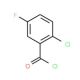 2-Chloro-5-fluorobenzoyl chloride (CAS 21900-51-6) - chemical structure image