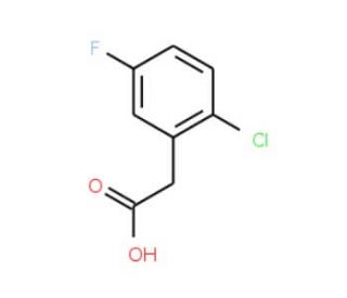 2-Chloro-5-fluorophenylacetic acid (CAS 177985-33-0) - chemical structure image