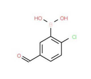 2-Chloro-5-formylphenylboronic acid (CAS 1150114-78-5) - chemical structure image