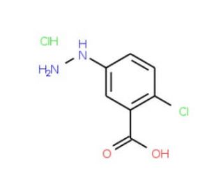 2-chloro-5-hydrazinobenzoic acid hydrochloride - chemical structure image
