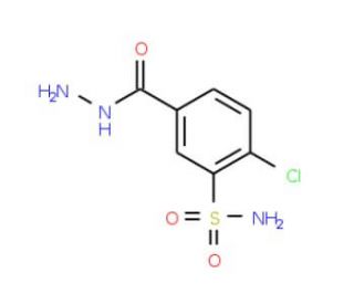 2-chloro-5-(hydrazinocarbonyl)benzenesulfonamide (CAS 5378-62-1) - chemical structure image