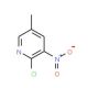 2-Chloro-5-methyl-3-nitropyrinedi (CAS 23056-40-8) - chemical structure image
