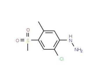 [2-Chloro-5-methyl-4-(methylsulfonyl)phenyl]-hydrazine (CAS 849035-85-4) - chemical structure image