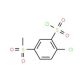 2-chloro-5-(methylsulfonyl)benzenesulfonyl chloride (CAS 90084-62-1) - chemical structure image
