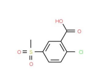 2-chloro-5-(methylsulfonyl)benzoic acid (CAS 89938-62-5) - chemical structure image