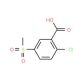 2-chloro-5-(methylsulfonyl)benzoic acid (CAS 89938-62-5) - chemical structure image