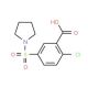 2-chloro-5-(pyrrolidin-1-ylsulfonyl)benzoic acid - chemical structure image