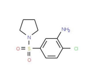 2-Chloro-5-(pyrrolidine-1-sulfonyl)-phenylamine - chemical structure image
