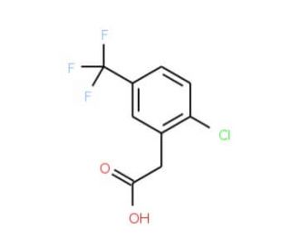 2-Chloro-5-(trifluoromethyl)phenylacetic acid (CAS 22893-39-6) - chemical structure image