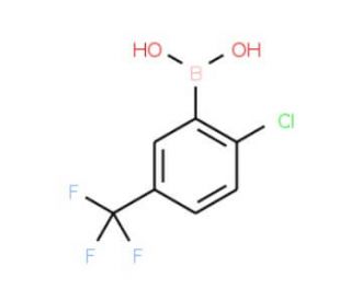 2-Chloro-5-(trifluoromethyl)phenylboronic acid (CAS 182344-18-9) - chemical structure image
