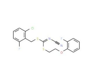 (2-Chloro-6-fluorobenzyl) [2-(2-fluorophenoxy)ethyl] cyanocarbonimidodithioate - chemical structure image