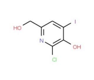 2-Chloro-6-(hydroxymethyl)-4-iodo-3-pyridinol - chemical structure image