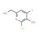 2-Chloro-6-(hydroxymethyl)-4-iodo-3-pyridinol - chemical structure image