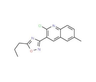 2-Chloro-6-methyl-3-(5-propyl-1,2,4-oxadiazol-3-yl)quinoline (CAS 1142201-71-5) - chemical structure image