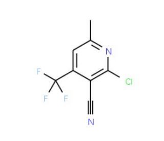 2-Chloro-6-methyl-4-(trifluoromethyl)-nicotinonitrile (CAS 13600-48-1) - chemical structure image