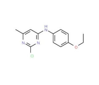 (2-Chloro-6-methyl-pyrimidin-4-yl)-(4-ethoxy-phenyl)-amine - chemical structure image