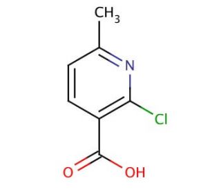 2-Chloro-6-methylpyridine-3-carboxylic acid (CAS 30529-70-5) - chemical structure image