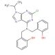 2-Chloro-6-[N,N-di(2-hydroxybenzyl)amino]-9-isopropylpurine (CAS 1076199-83-1) - chemical structure image