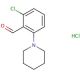 2-chloro-6-(piperidin-1-yl)benzaldehyde hydrochloride - chemical structure image