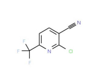 2-Chloro-6-(trifluoromethyl)nicotinonitrile (CAS 389117-37-7) - chemical structure image