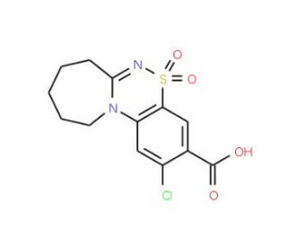 2-chloro-8,9,10,11-tetrahydro-7H-azepino[2,1-c][1,2,4]benzothiadiazine-3-carboxylic acid 5,5-dioxide - chemical structure ima