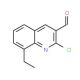 2-Chloro-8-ethyl-quinoline-3-carbaldehyde (CAS 335196-05-9) - chemical structure image